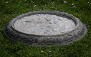 Lead bird bath