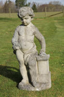 Composition Stone Boy Representing Fire