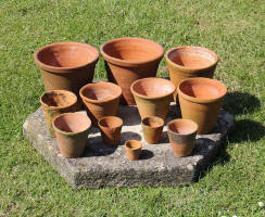 Clay flower pots