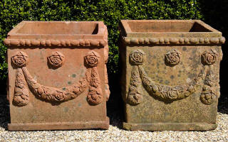 Pair of Compton pottery Rose Boxes