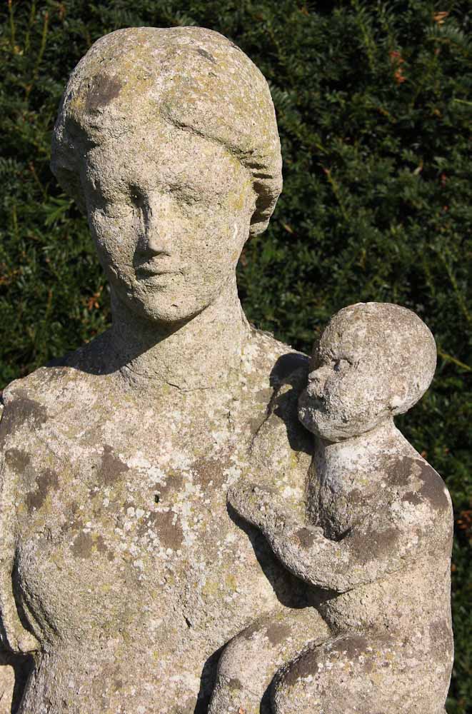 Garden Figure of a Mother and Child
