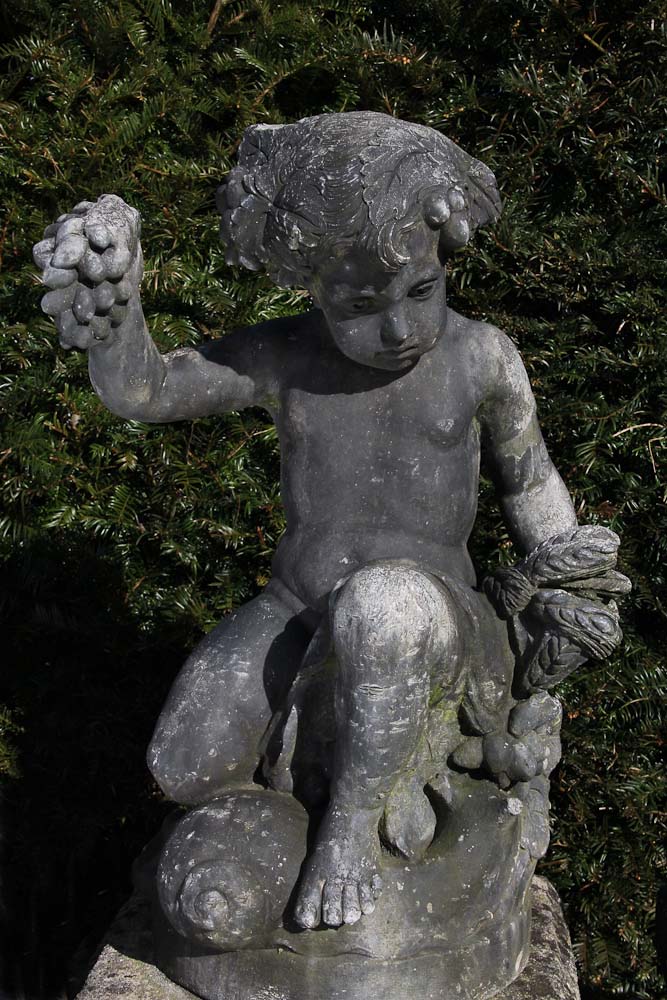 Lead Garden Figure of Autumn